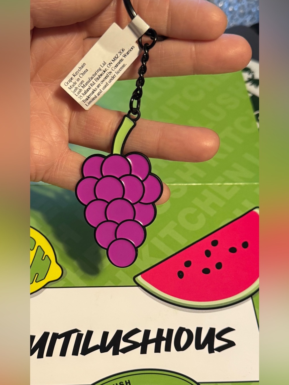 Lush Collectible Grape Keychain Charm
